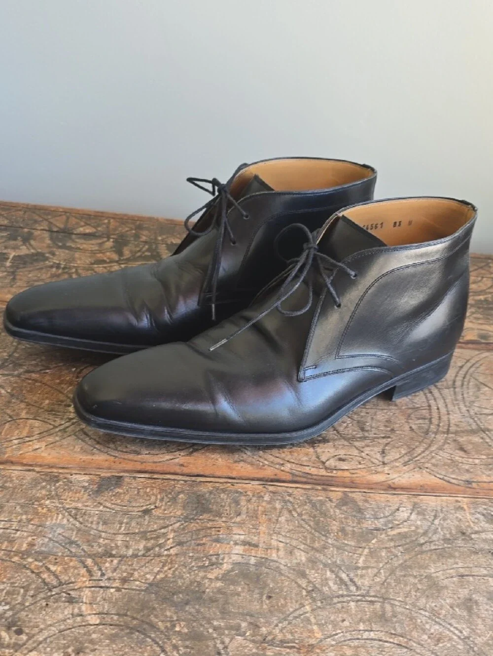 Magnanni Black Leather Boots